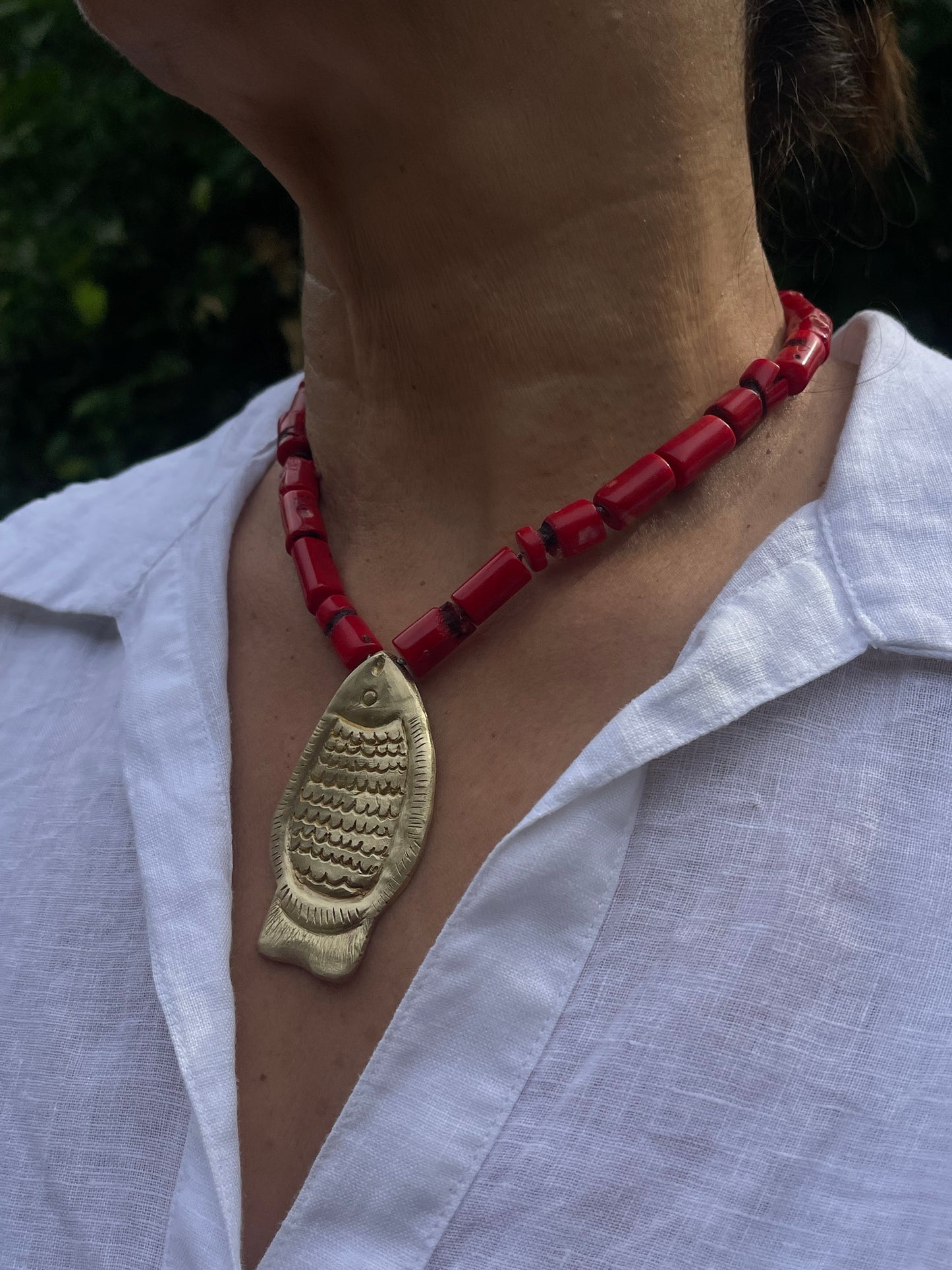 Coral fish necklace