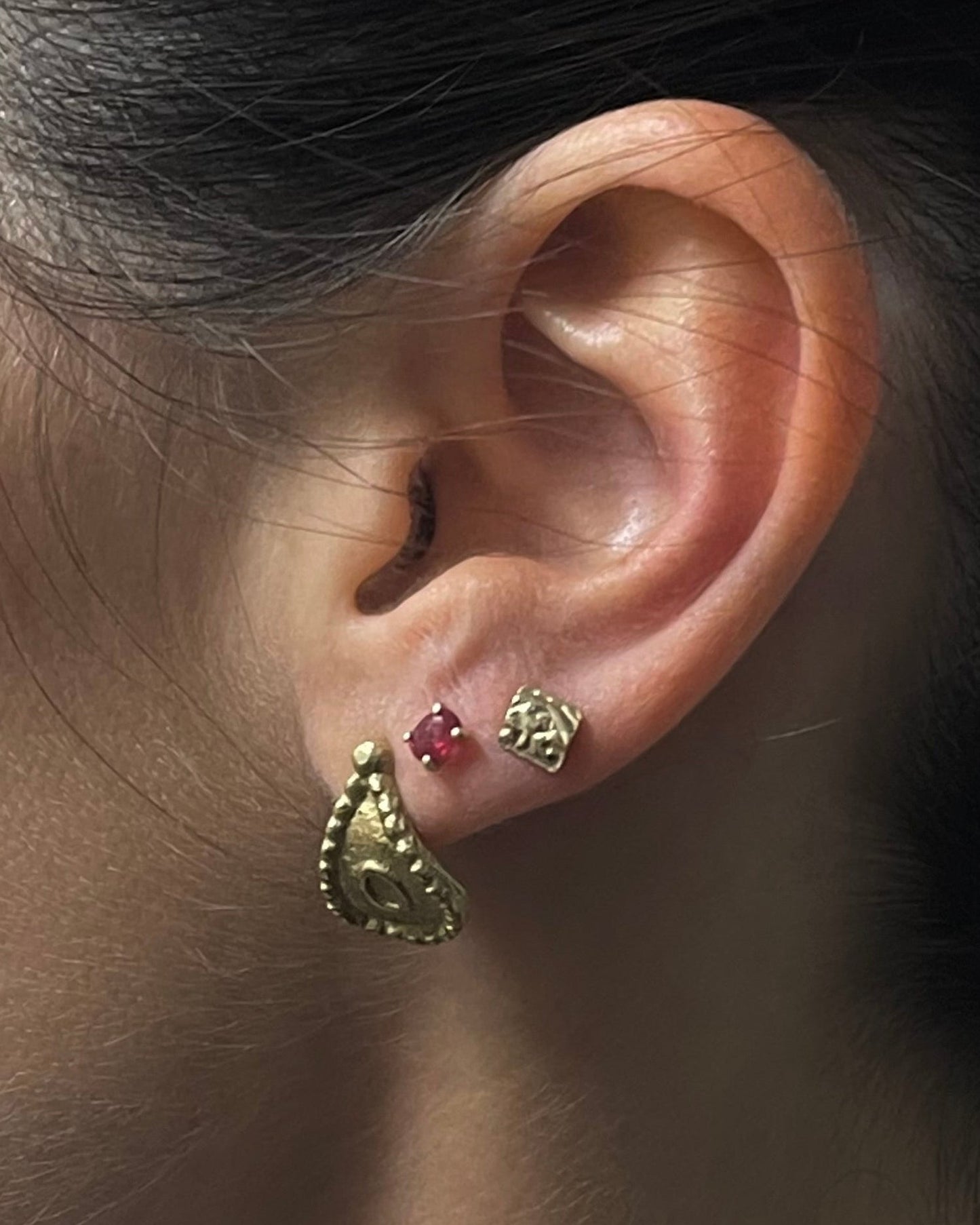 One of a kind ruby earrings no. 2