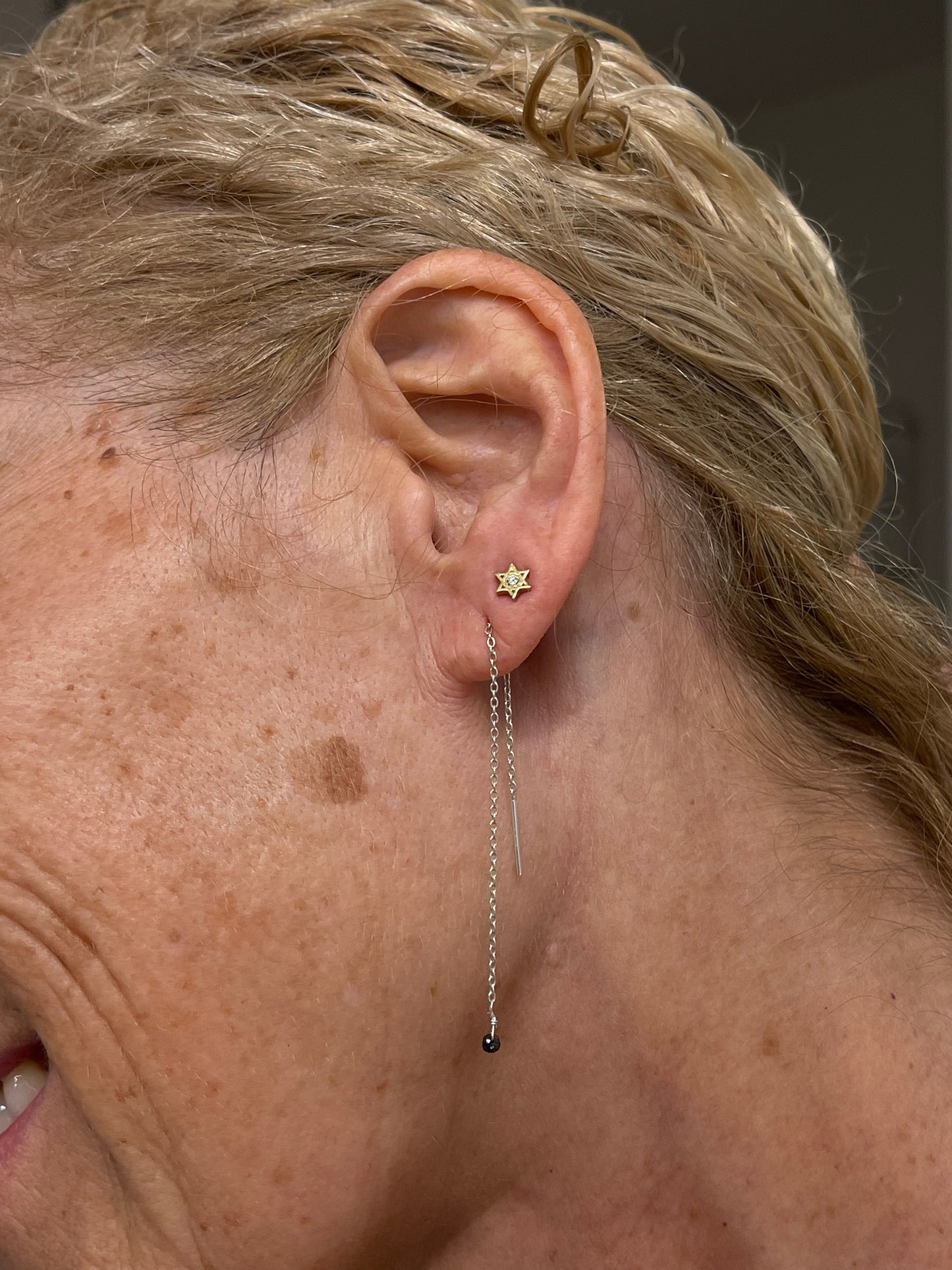 Custom black dimonds earrings