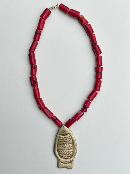 Coral fish necklace