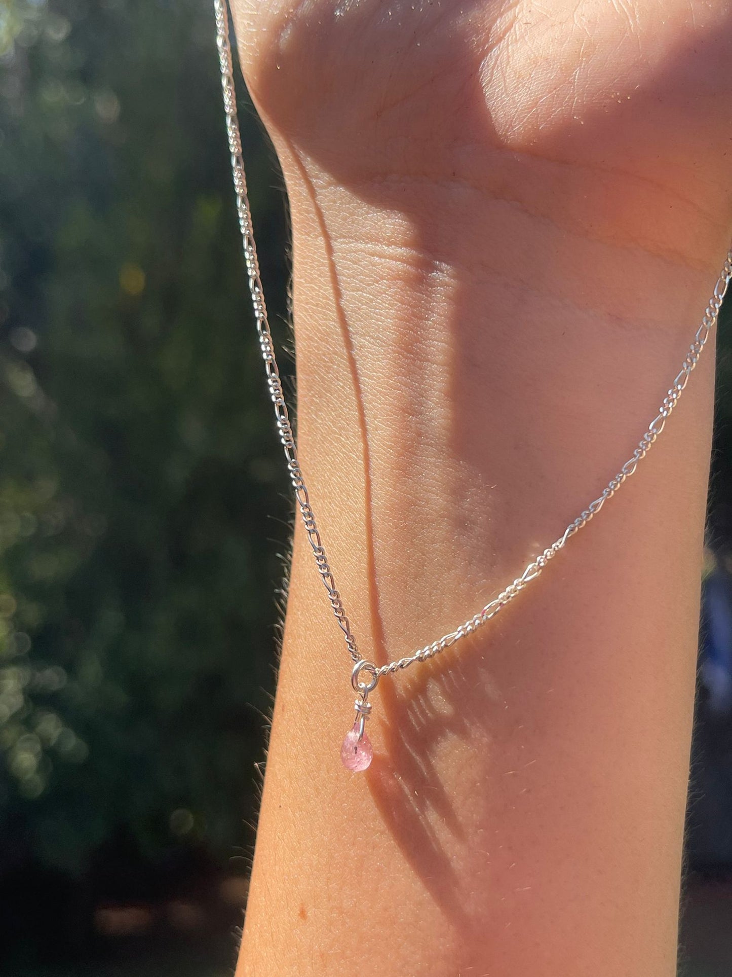 Tourmaline drop necklace