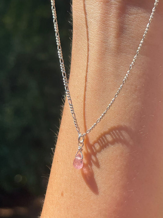 Tourmaline drop necklace