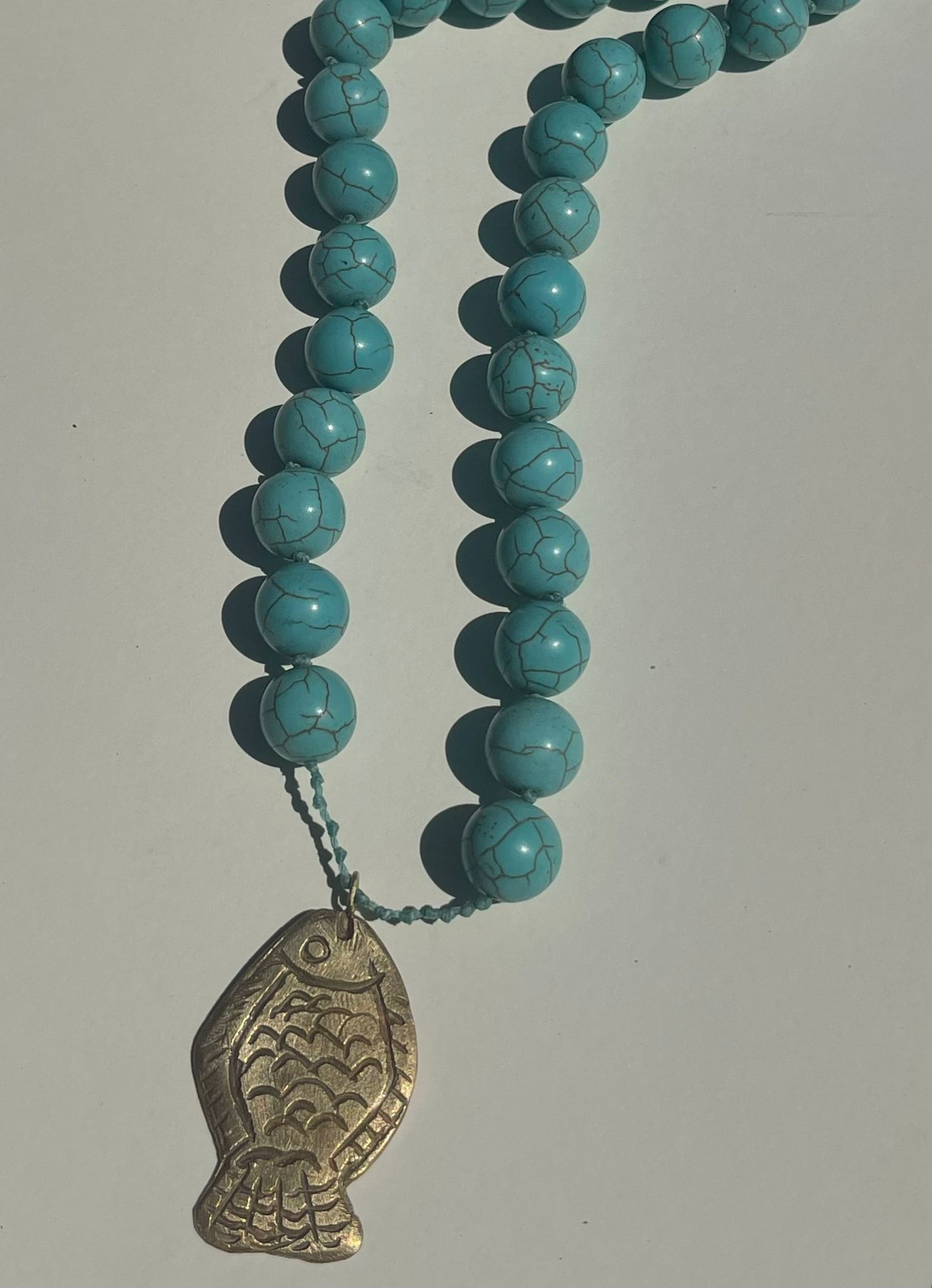 Turquoise fish necklace